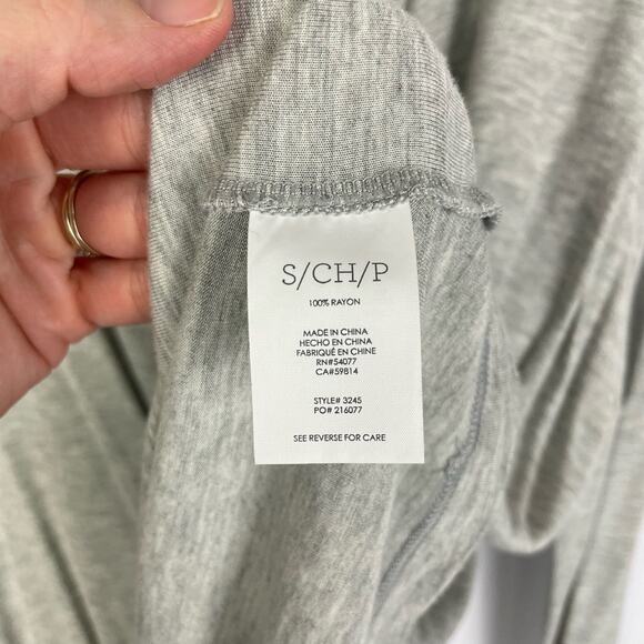 Cabi #3245 | Taylor Twist Heather Gray Long Sleeve Draped Front Knit Top - Picture 10 of 11